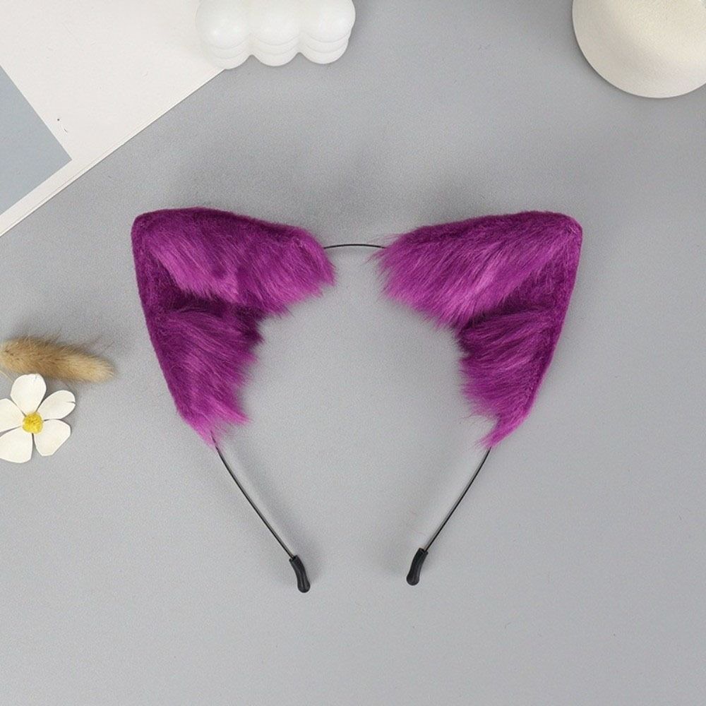 Artificial Cat Ears Headband Furry Lolita Ears Headwear Practical Hair Accessories Adults