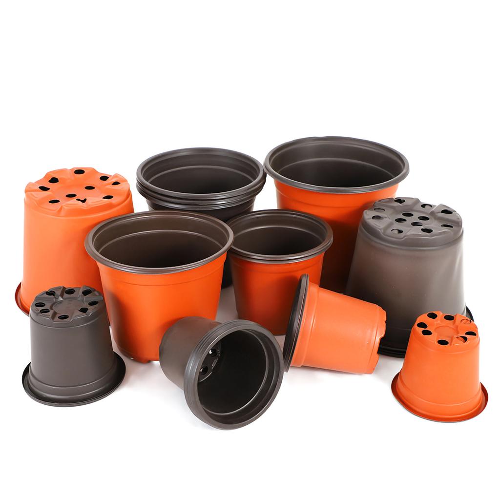 Thickened Plastic Plant Nursery Pot 2 Color Seedling Pot Flower Plant Container for Garden Balcony