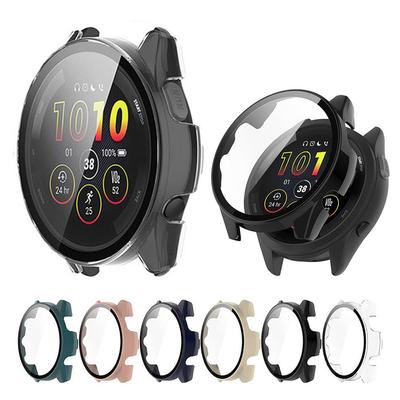Защитный чехол из ПК + закаленного стекла для Garmin Forerunner 265 265S, полноэкранный защитный чехол, бампер