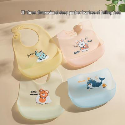 Легкий водонепроницаемый силиконовый слюнявчик для младенцев - Защита от слюны и еды