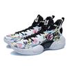 Li-Ning Air Strike Series Shock Absorbing Non-Slip Durable Mid-Top Basketball Shoes Men Sneakers White Black Multicolor ABPR067-4