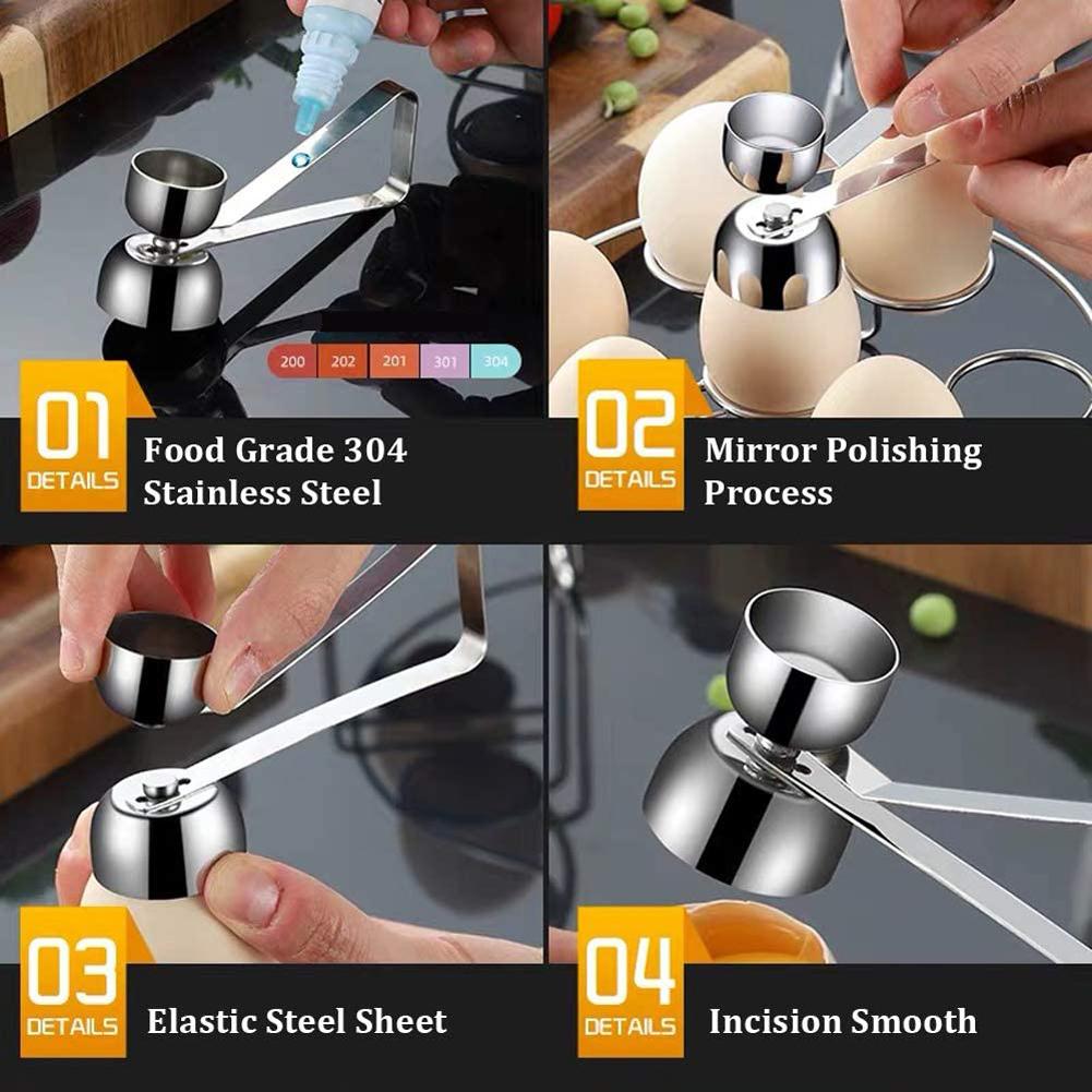 Ножницы для яиц из нержавеющей стали, нож для яиц, нож для открывания скорлупы, открывалка для вареных сырых яиц из нержавеющей стали, креативные кухонные инструменты