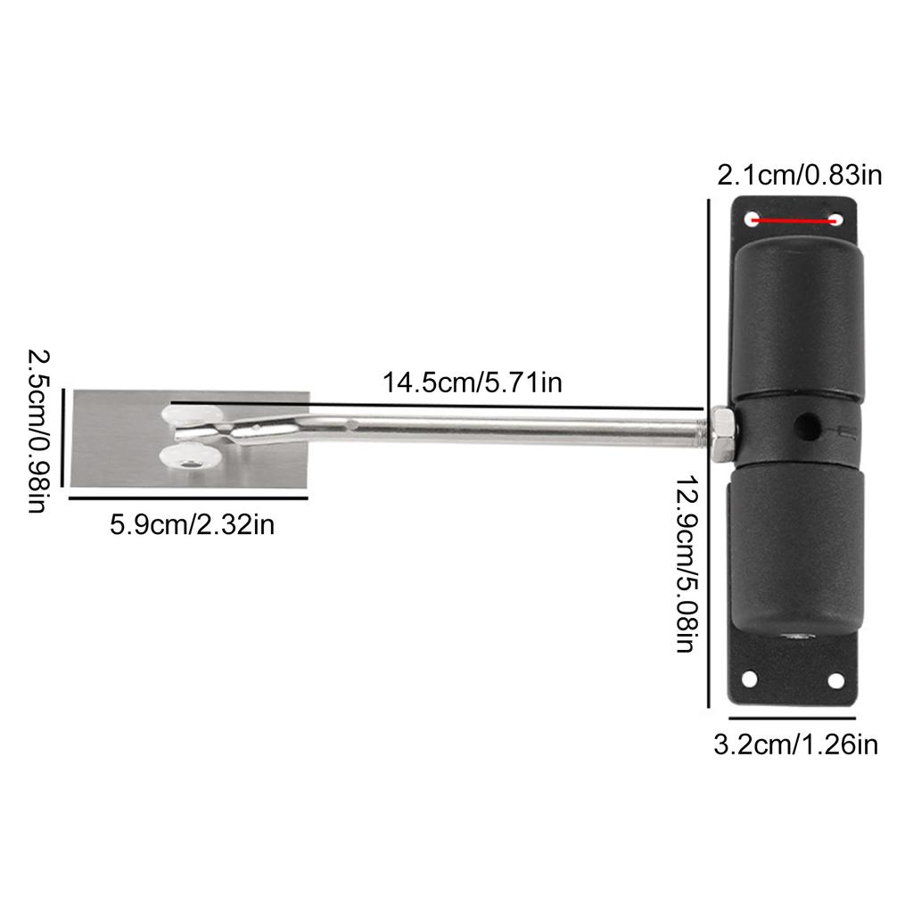 Automatic Door Closers Safety Spring Door Closers Adjustable Closing Door Hinge Surface Mounted Auto Spring Door Closers