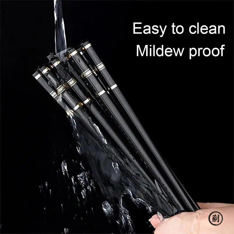 5 Pairs Chinese Japanese Chopsticks Sushi Sticks Korean Chopsticks Reusable Alloy Chop Sticks Kitchen Tableware Tool Accessories