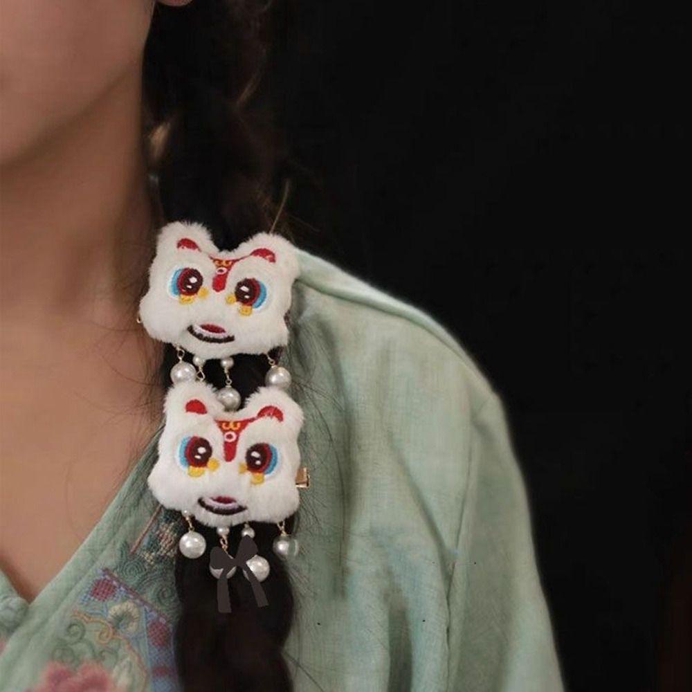 Вышивка Китайский Новый год Головные уборы Танец Льва Палочки для волос Ханфу Шпилька для волос в древнем стиле Дети