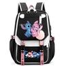 Stitch Backpack for Students Cute Cartoon Laptop Bag with USB Port Fashion Style