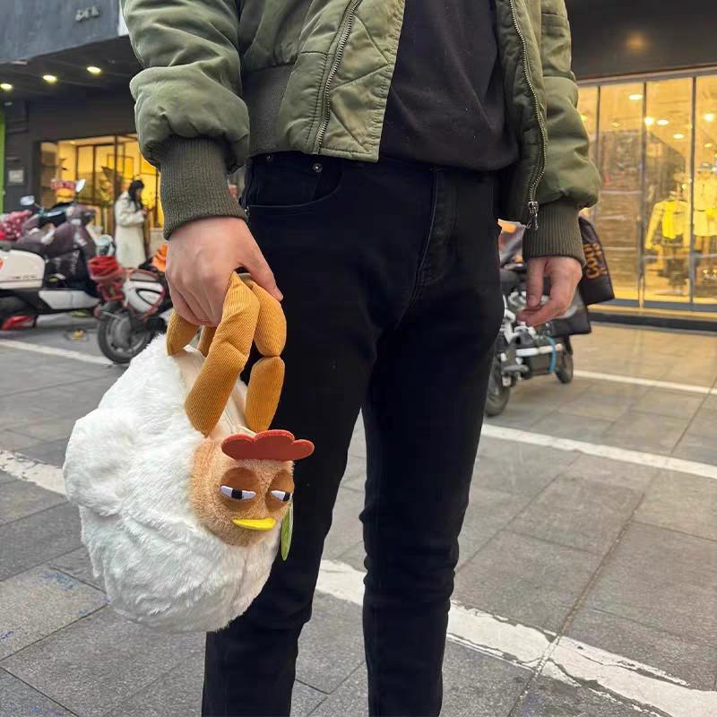 Милая мультяшная плюшевая сумочка и косметичка в виде кукушки