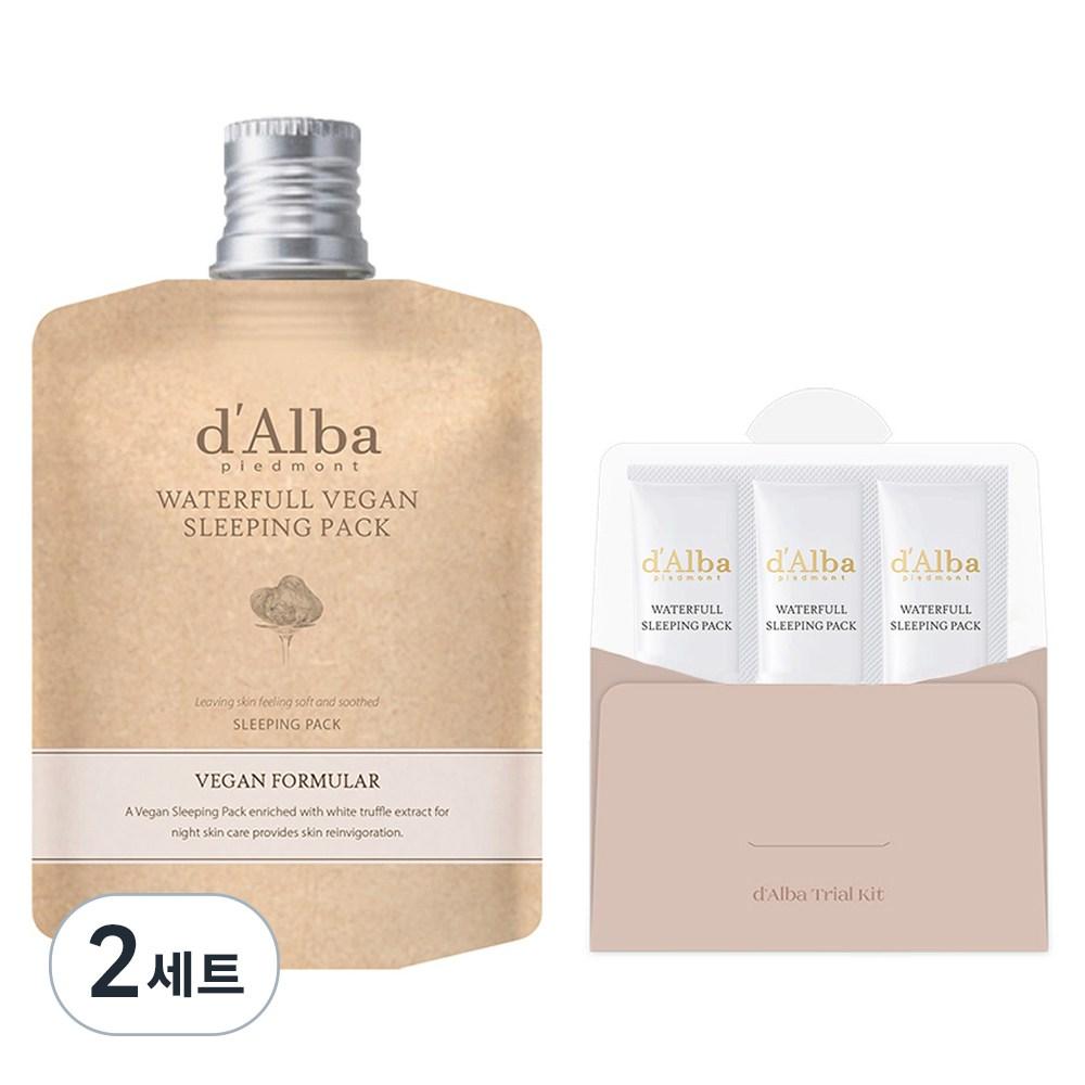 d'Alba Увлажняющая ночная маска 60мл x 1шт + Набор 4мл x 3шт, 2 набора