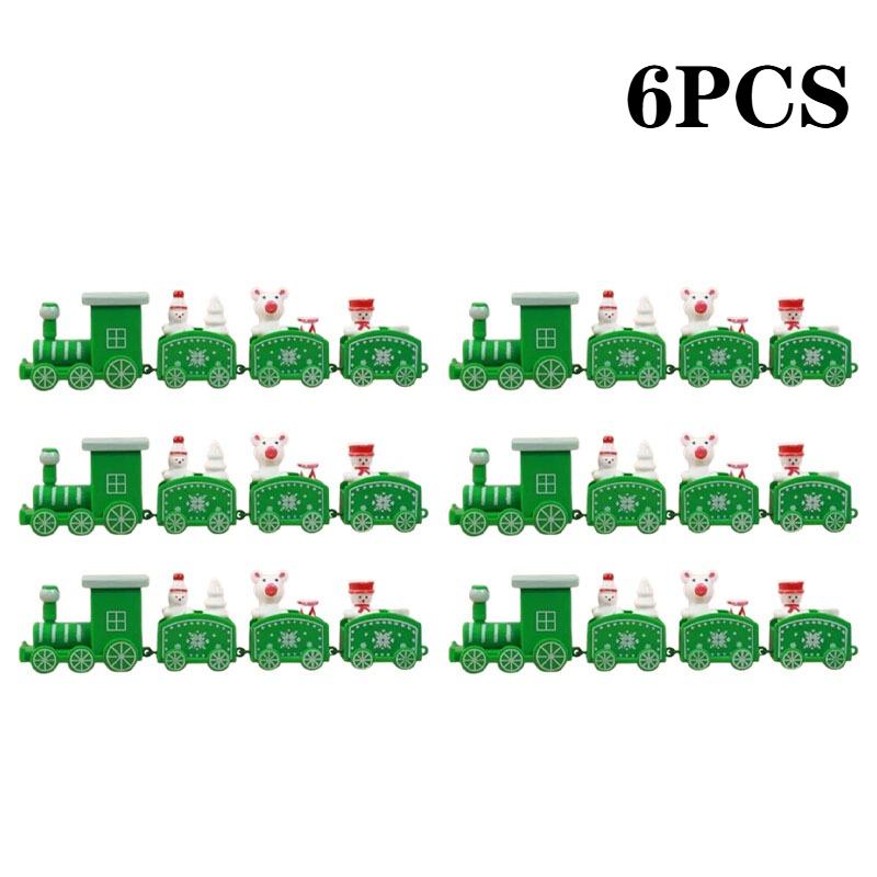 1-10PCS Small Christmas Train Decoration Cute Mini Ornament for Holiday Cake Topper Party Display and Festive Children Gift