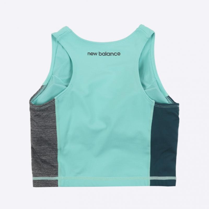 New Balance Женский топ-укороченный студийный цветной мятный