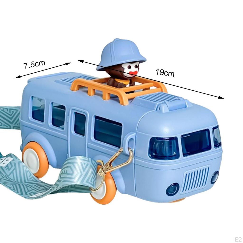 Симпатичная бутылка для воды в форме автобуса с плечевым ремнем, бутылки для девочек, чашка для школы кемпинга
