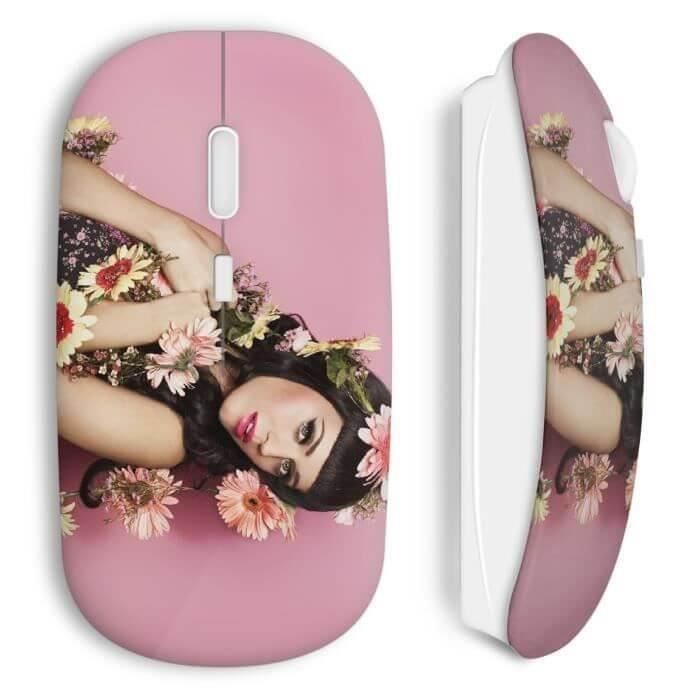 Souris sans Fil - MANIACASE - Katy Perry - Rose - Clé USB WiFi - Compatible Mac et PC