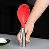 Non-Stick Stainless Steel Silicone Stand-up Spatula Rice Paddle Serving Spoons Rice Scooper