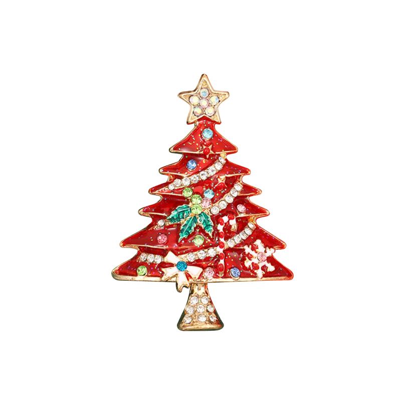 1PC Christmas Brooch, Christmas Tree Drip Oil Brooch Autumn and Winter Sweater Accessories Christmas Clothing Accessories
