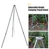 Aluminum Alloy Tripod Grill Stand Adjustable Height Campfire Pot Holder Camping Tripod  Picnic