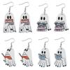 Gothic Halloween Earrings Double-Sided Halloween Gift for Book Lovers Cute Fun Eardrops  for Women