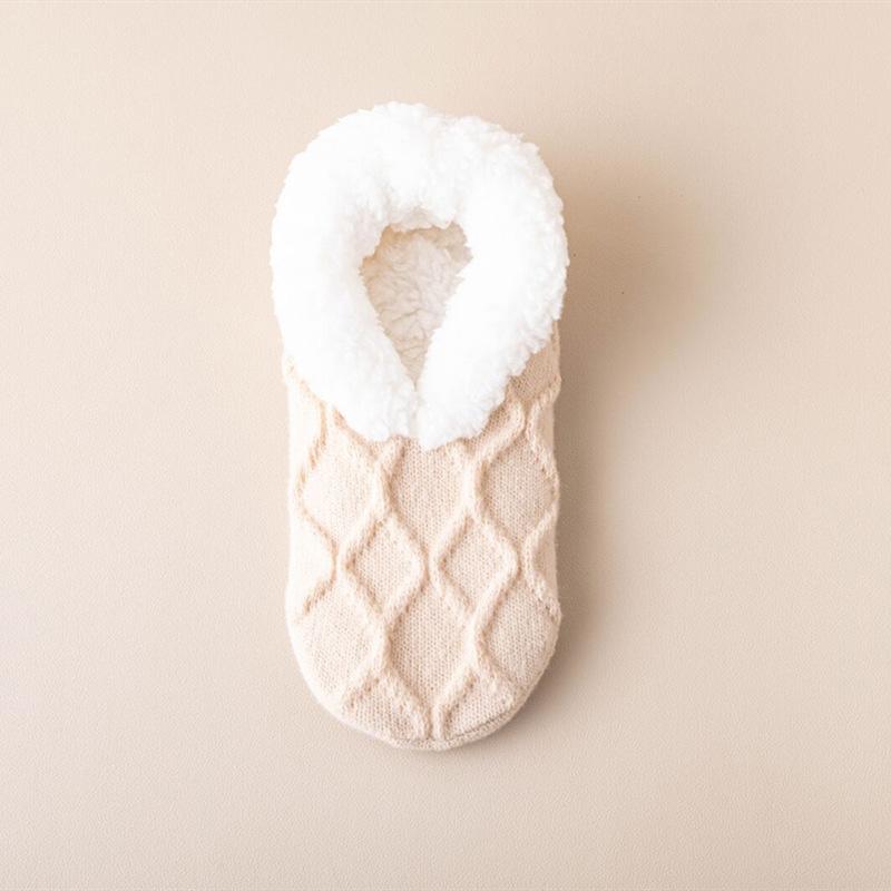 1 пара утолщенных теплых нескользящих носков для пола, бархатная обувь для домашнего использования, женская зимняя обувь