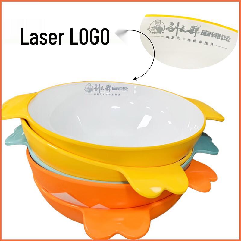 LIJIA FITMENT LJ Double-Ear Anti-Scald Melamine Noodle Bowl Set (5 Pcs)