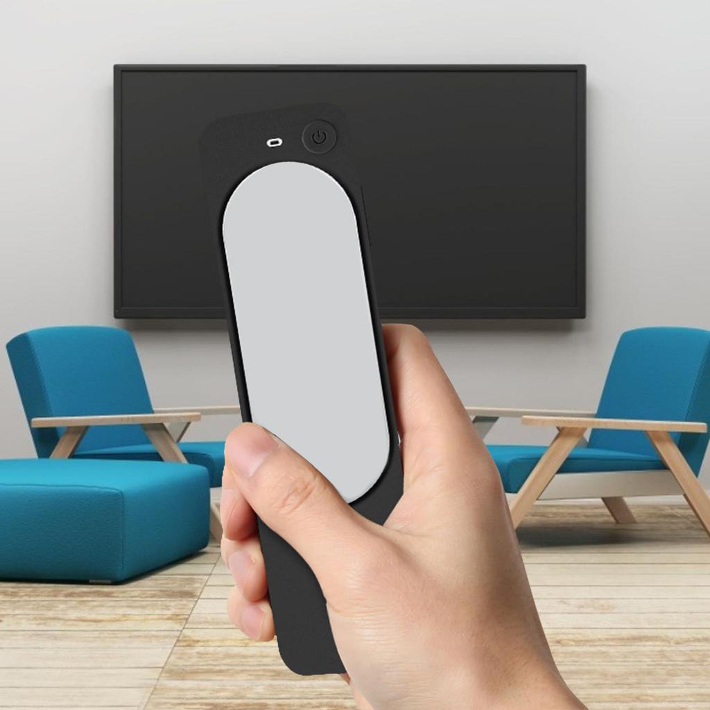 Силиконовый чехол для пульта Apple TV 4K 2021 Черный Противоскользящий чехол с ремешком