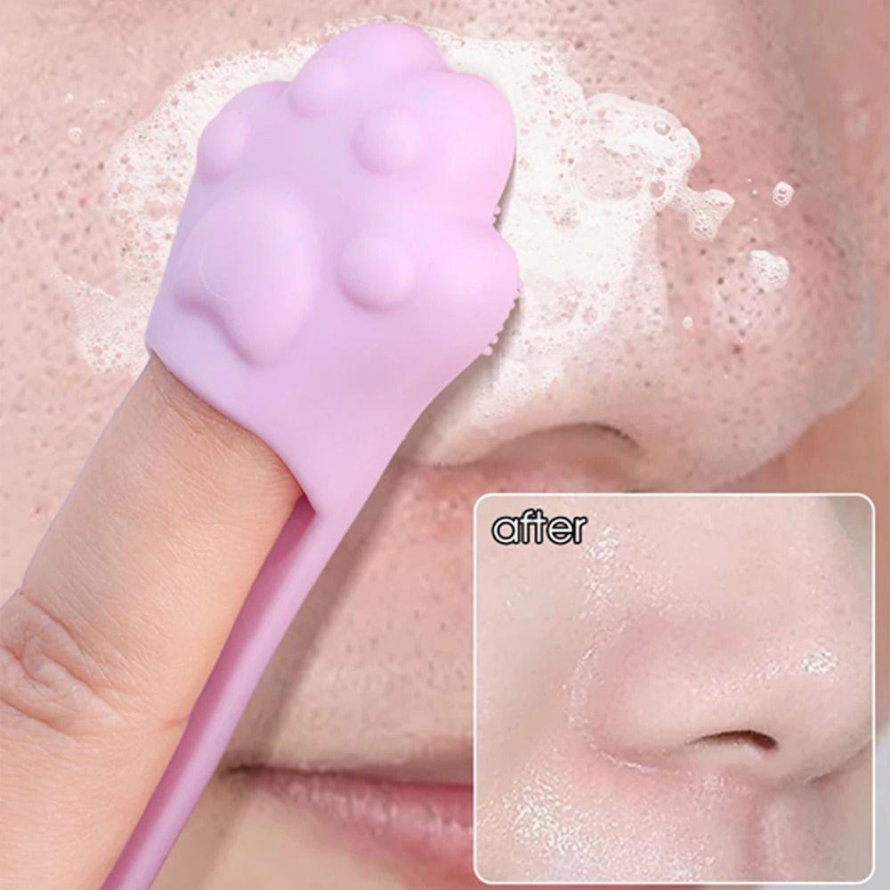Soft Blackhead Remover Brush Silicone Finger Massage Brushes  Facial Cleansing