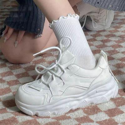 Белые туфли на платформе из натуральной мягкой кожи, осенняя обувь, подходящая к любому образу, женские кроссовки Ins Trendy Niche