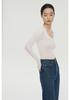 Amaia 2.0 Classic Style Water Drop U-Neck Slimming Wool Knitwear - Women's Long Sleeve Early Spring