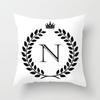 Скандинавская простая Корона с буквенным принтом, чехол для подушки, украшение для дома, гостиной, дивана, квадратная подушка, наволочка
