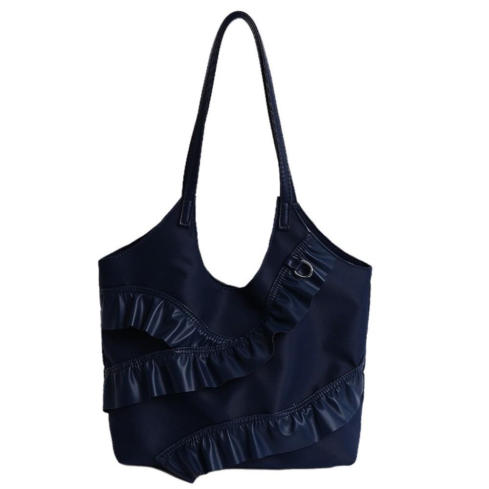 Stylish Ruffle Tote Bag Korean Women's Handbag Trendy Frill Shoulder Bag Armpit Bag
