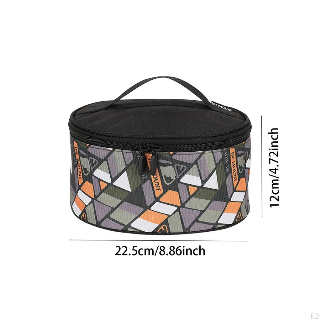 Сумка для походного горшка, место для хранения принадлежностей с ручками, переносная круглая посуда, органайзер для посуды
