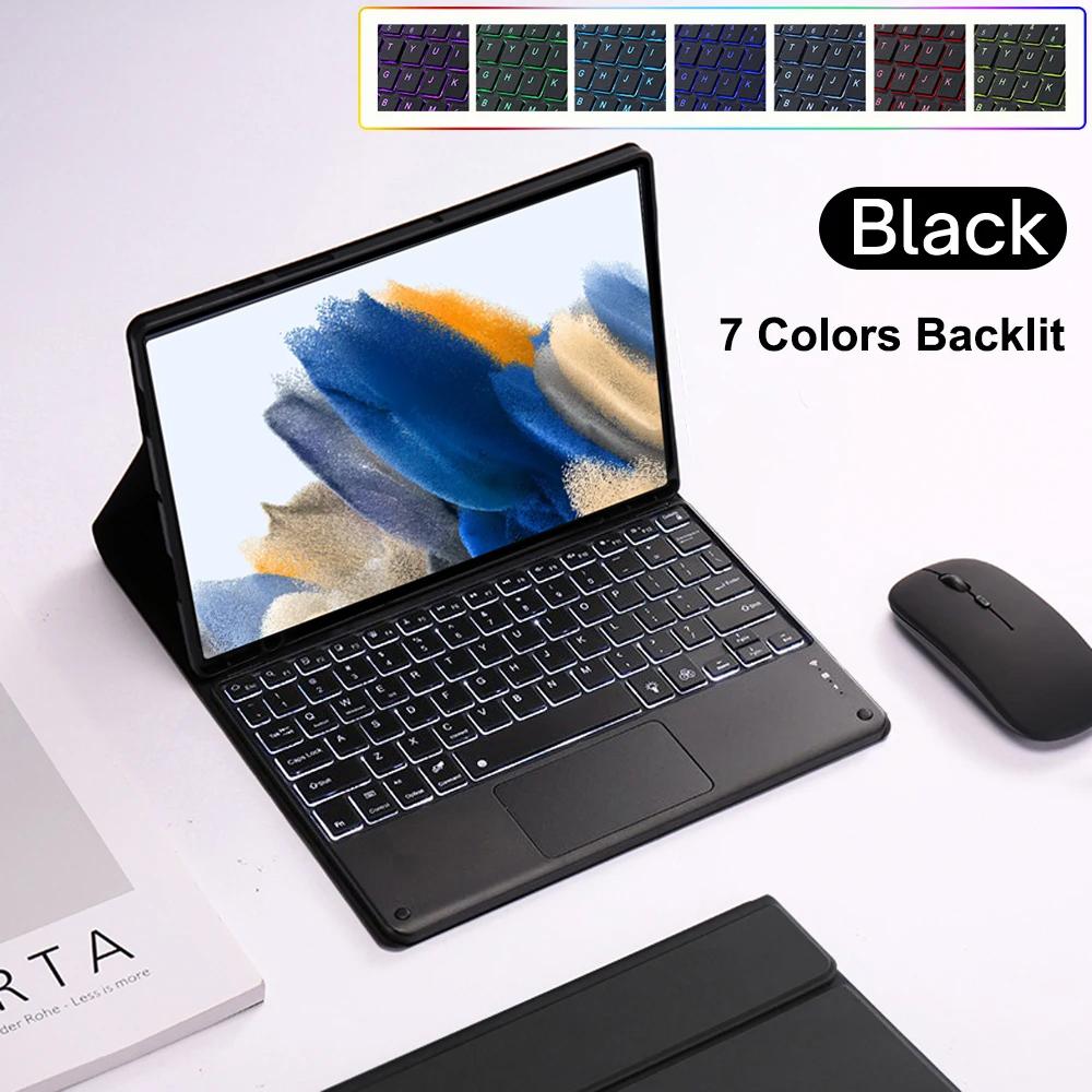 Чехол для Samsung Galaxy Tab A8 10,5 дюйма, Чехол-клавиатура Bluetooth для Samsung Tab A8 SM-X205N X200N
