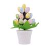 Mini Artificial Easter Eggs Potted Colorful Painted Foam Egg Ornament  Holiday Festival Ornaments