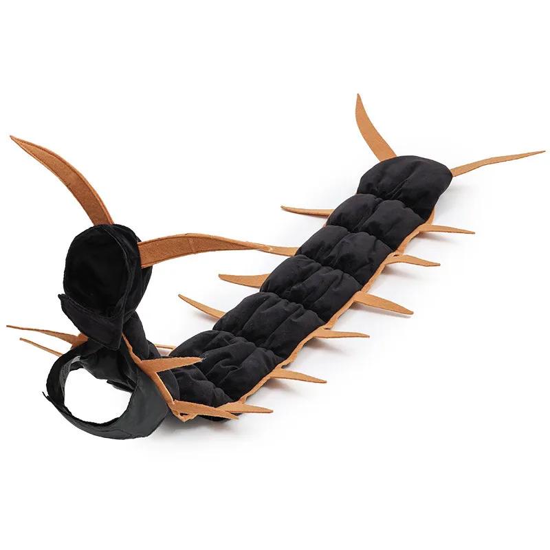 Plush Centipede Costume For Cats Long Multi‑leg Pet Cosplay Clothes Outfit Funny Party Dress‑up Halloween Festival Pet Accessory