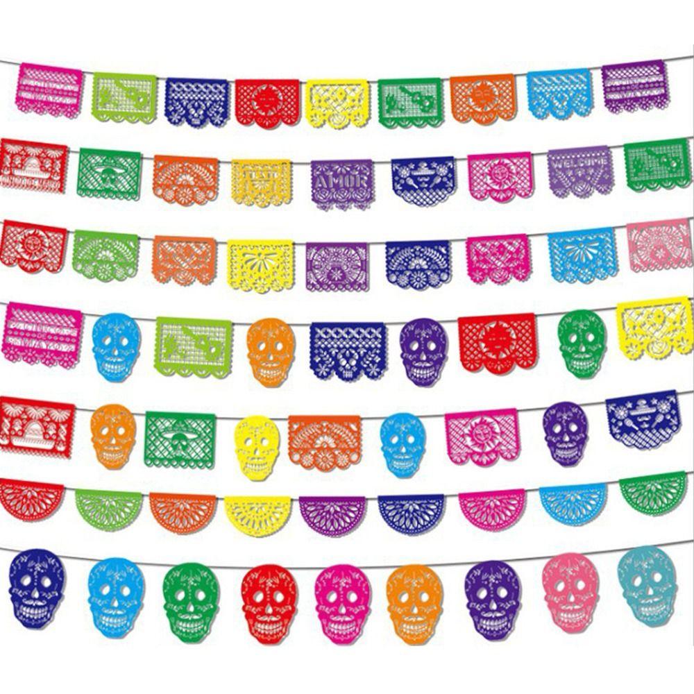 Украшения Мая Праздничная Вечеринка День Мертвых Мексиканская Вечеринка Баннер Баннер Пластиковый Фиеста