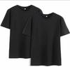 Unisex Adult Cotton T-Shirt, 2PCs Short Sleeve Rew Neck Summer Casual  Tops