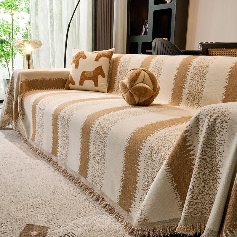 Чехол для дивана и полотенца из полосатой синели EIFLOY, цельный плед, чехол для стула, чехол для домашних животных и детей, защита от царапин кошек, дропшиппинг