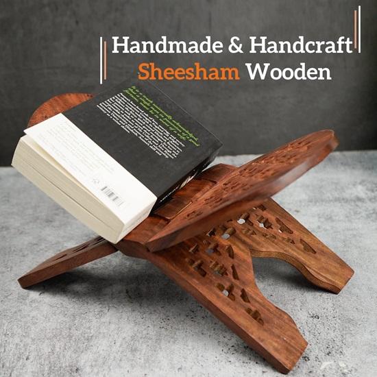Wood Book Holder Display Stand Folding Religious Prayer Rehal 30.48 Cm