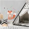 [Q8292] - Orange 'Fox' Sticker Sheet - 20x70 Cm