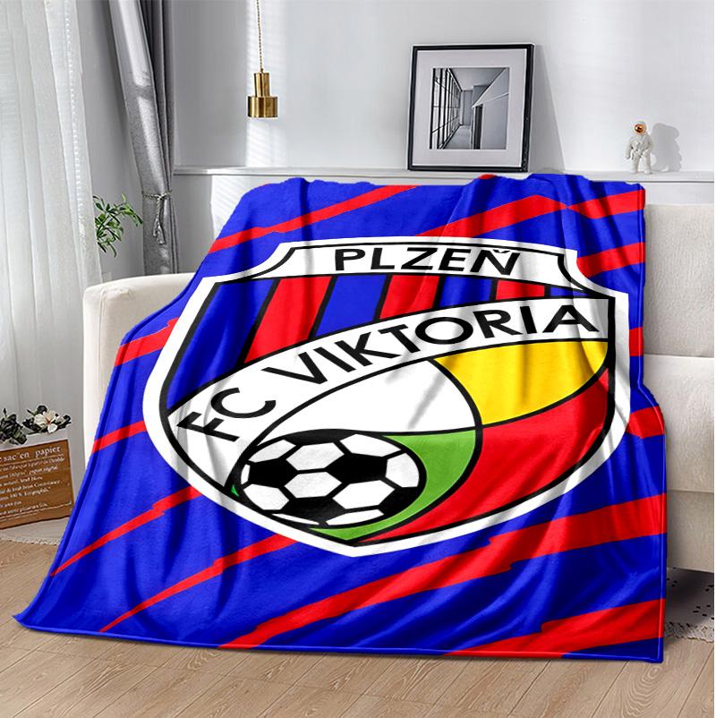 Fc Viktoria Flannel Blanket Soft Warm All-Season Throw, Design for Camping, Car Travel, Hiking Sofa, Bed, Office Perfect Gift for Parties