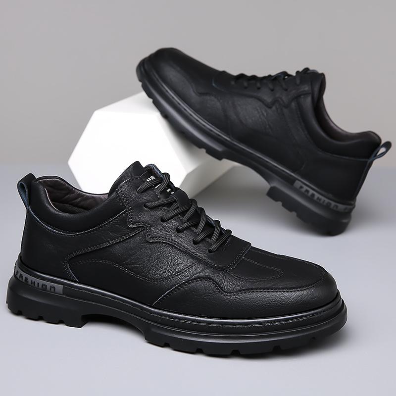 Fashion Leather Men's Casual Shoes Handmade Designer Sneakers Versatile Leisure Walk Shoes New Trend Men's Oxford Shoes Treking