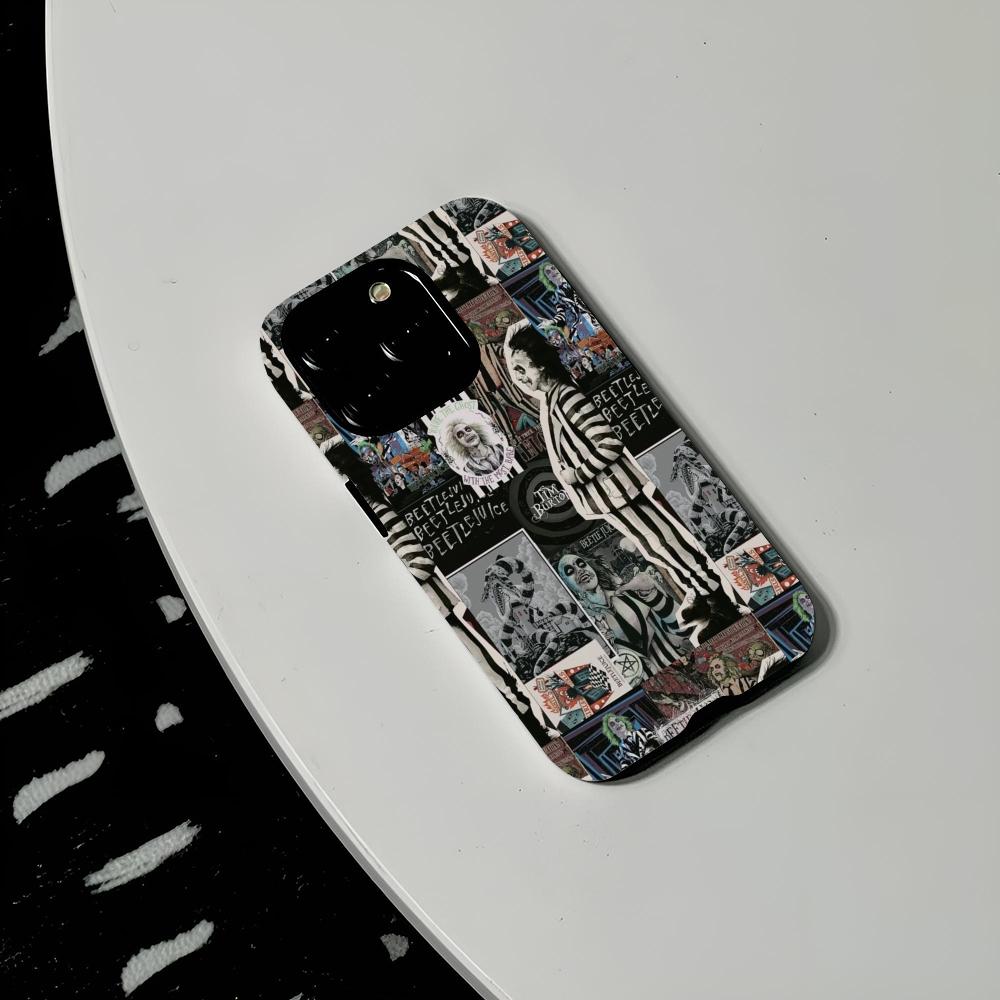 Чехол для телефона Тима Бёртона Жесткий ПК Для IPhone 16Promax 17 16 15 14 13 12 11 Pro Max Plus Глянцевая HD Крышка