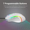 Проводная игровая мышь Redragon M602 RGB с подсветкой RGB Spectrum, эргономичная мышь Griffin, программируемая с 8 режимами подсветки до 7200 точек на дюйм для ПК с ОС Windows