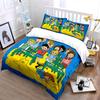 Classroom Scene Colorful Art Bedding Duvet Cover Set Duvet Cover Pillowcases  (1*Duvet Cover 2*Pillowcases, without duvet insert)
