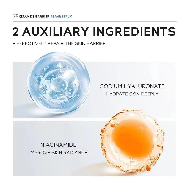 LAIKOU 7X Ceramide Barrier Repair Face Serum Anti Aging Even Skin Nourish Soothing Deep Moisture Facial Serum Skincare 17ml