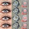 FUNSACHY 2pcs Gray Lenses Color Contact Lenses for Eyes Natural Grey Eye Contacts Beautiful Pupil Colorful Cosmetics Yearly Lens