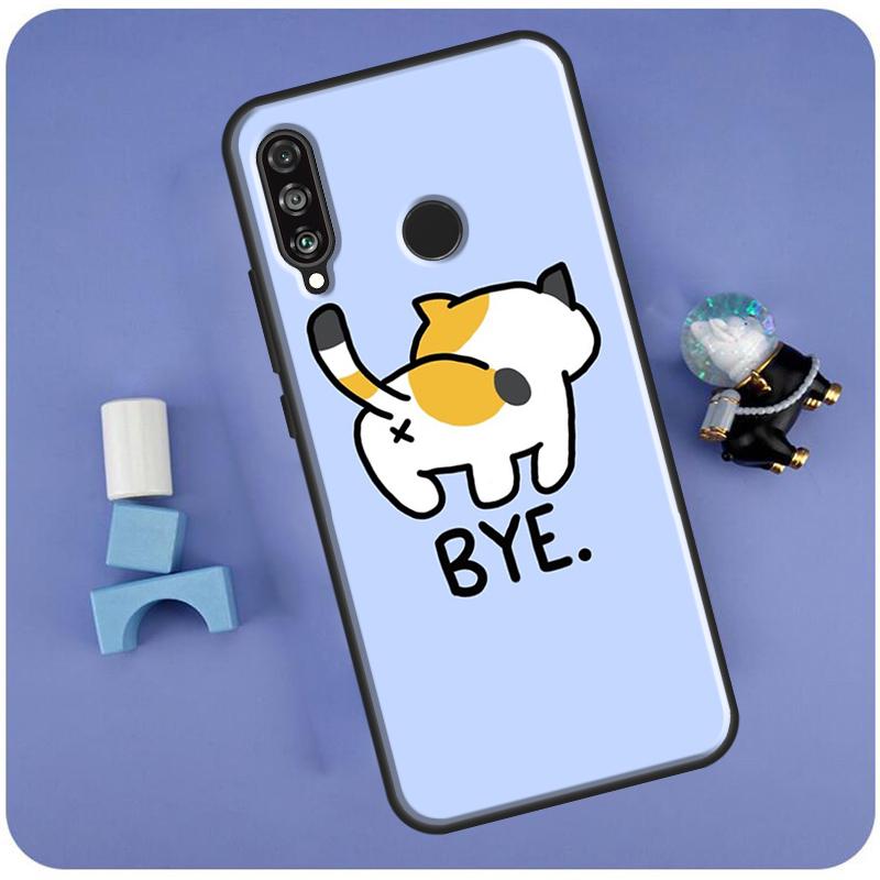 Милый Мультяшный Кот Для Huawei Nova 3i 7i 8i 11i 12i 9 10 SE Y60 Y61 Y70 Y72 Y73 Y90 Y91 P20 P30 P40 Lite Чехол
