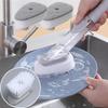 2 In1 Kitchen Cleaning Brush with Removable Brush Head Sponge Soap Dispenser Dish Washing Brush Set Kitchen Clean Tools