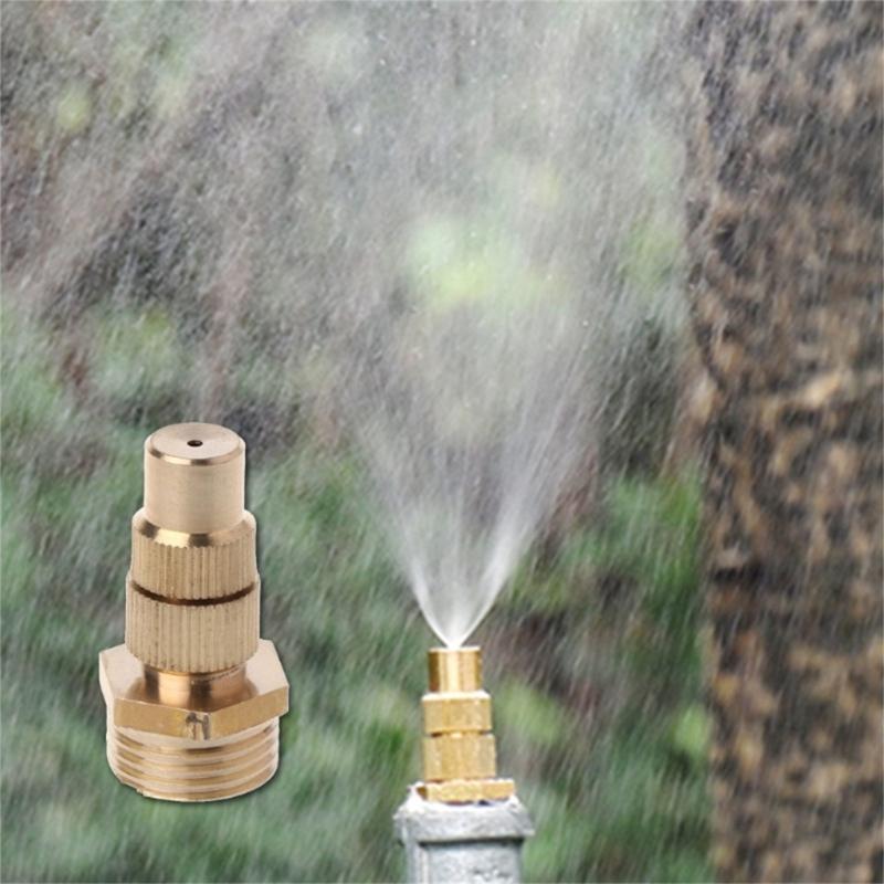 1/2" Adjustable Spray Misting Nozzles Brass Spray Head Agricultural Irrigation Atomizer Tool for Landscapings Gardenings