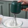 Double Whisk Head Wireless Handheld Electric Egg Beater Stand-up Design Egg Mixer  Cake
