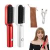 Mini Hair Straightener USB Wireless Rechargeable Curling Double Use Hair Straightener Curly Hair Styling Comb