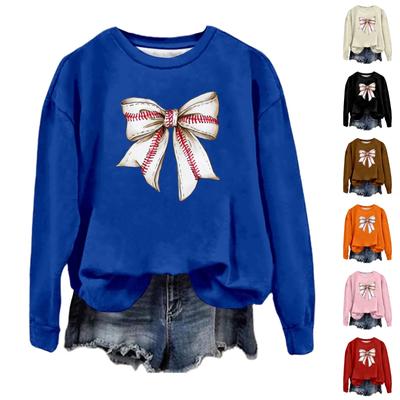 Женская мода повседневная блузка с длинными рукавами и цветочным принтом, с круглым вырезом